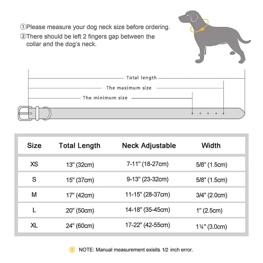 Custom ID Name Dog Collar – Personalized, Durable & Adjustable Collar.